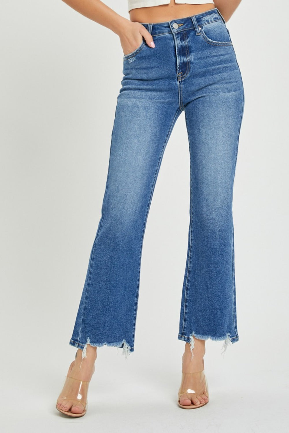 RISEN High Rise Straight Jeans